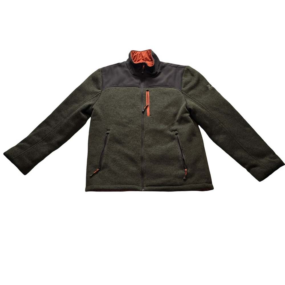 ZeroXposur‎ Insulated Fleece Jacket Full Zip Green Men’s M/M Outdoors Reversible